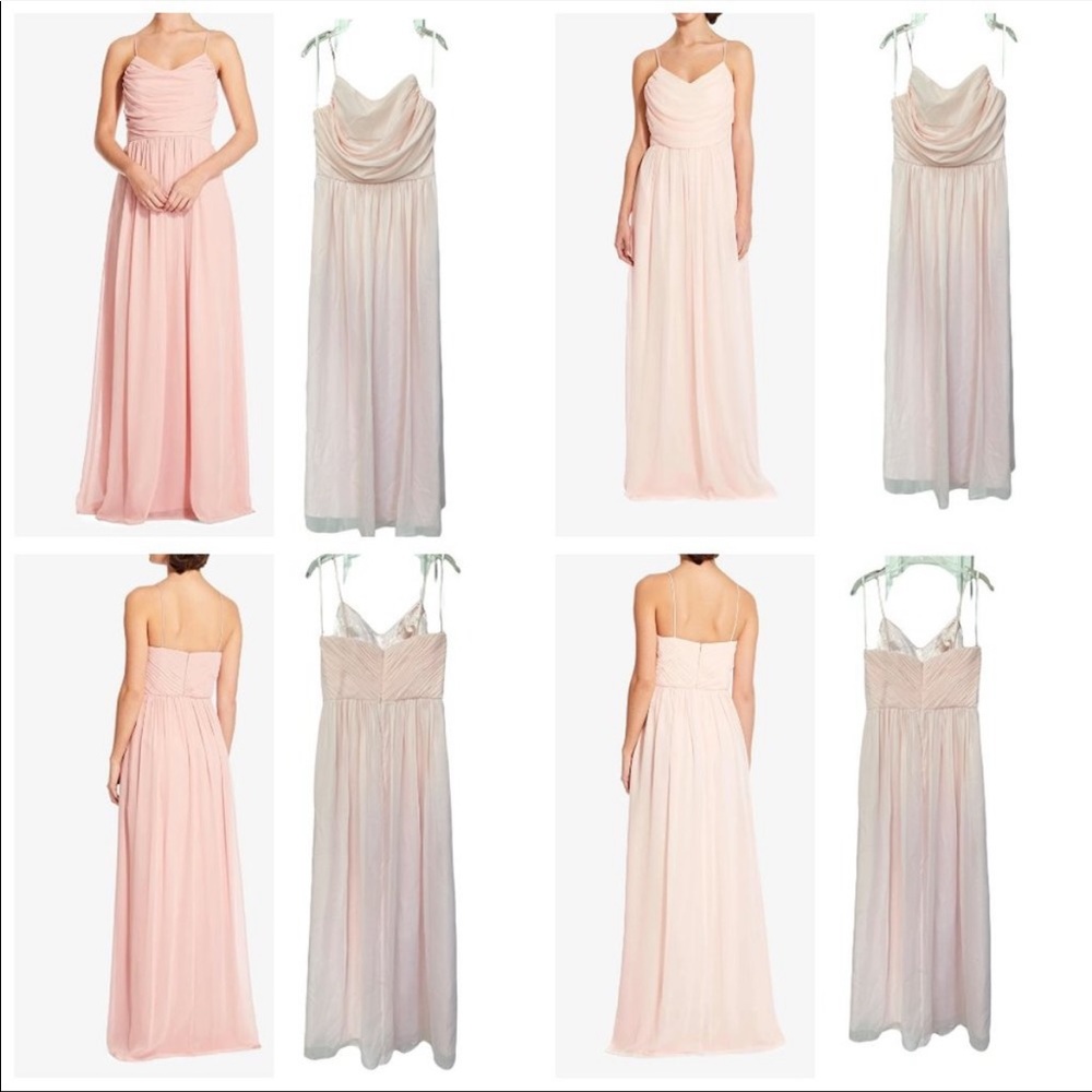 LILA SLEEVELESS CHIFFON DRESS WITH RUCHED BODICE ROSE/BLUSH Dove & Dahlia